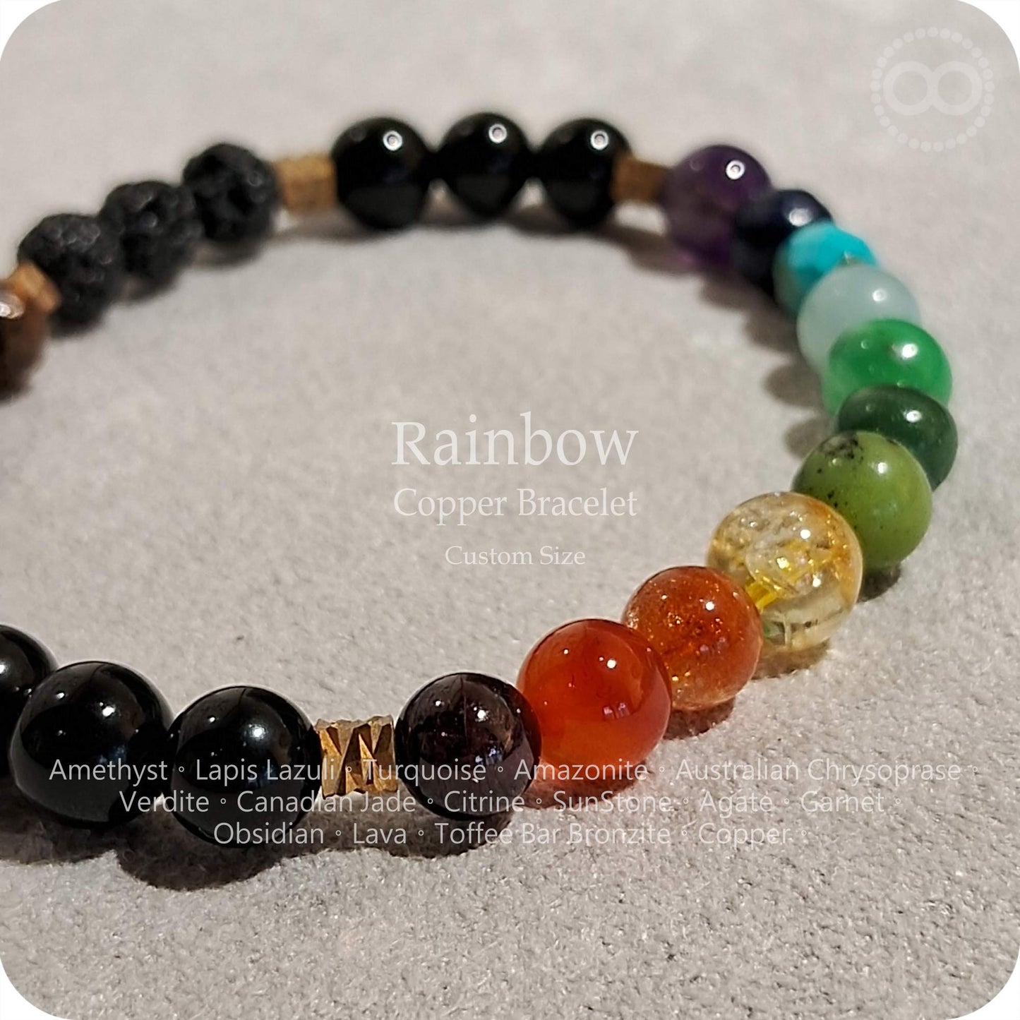 彩虹星球 ★ RAINBOW  ★ 純銅手環 Brass Bracelet RB006