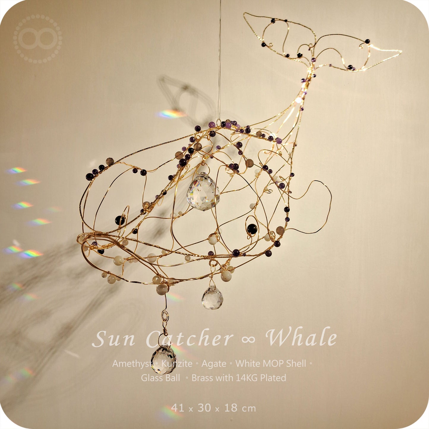 星球  ✹  光織御守  Sun Catcher - Whale - Sun 013