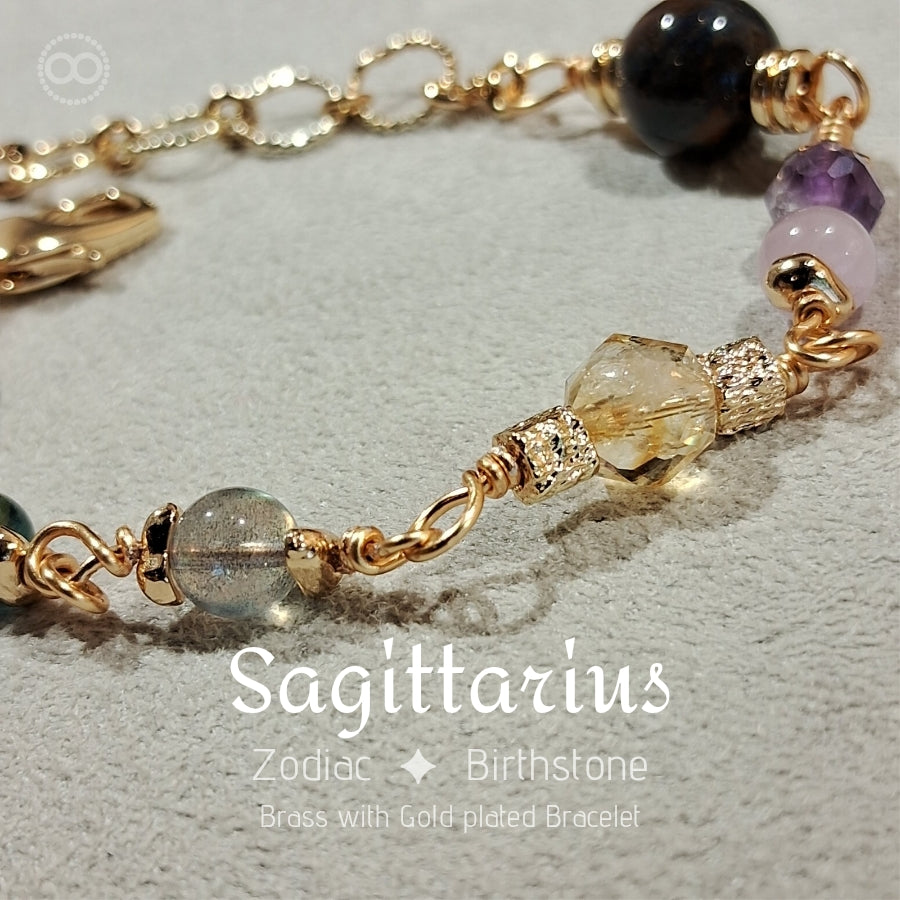 Zodiac ✦ Birthstone Bracelet星座 ✦ 誕生石手鍊 | Planet Studio Cosmic Jewelry 星際珠寶 | Align with Your Celestial Light｜與你的宇宙之光對齊