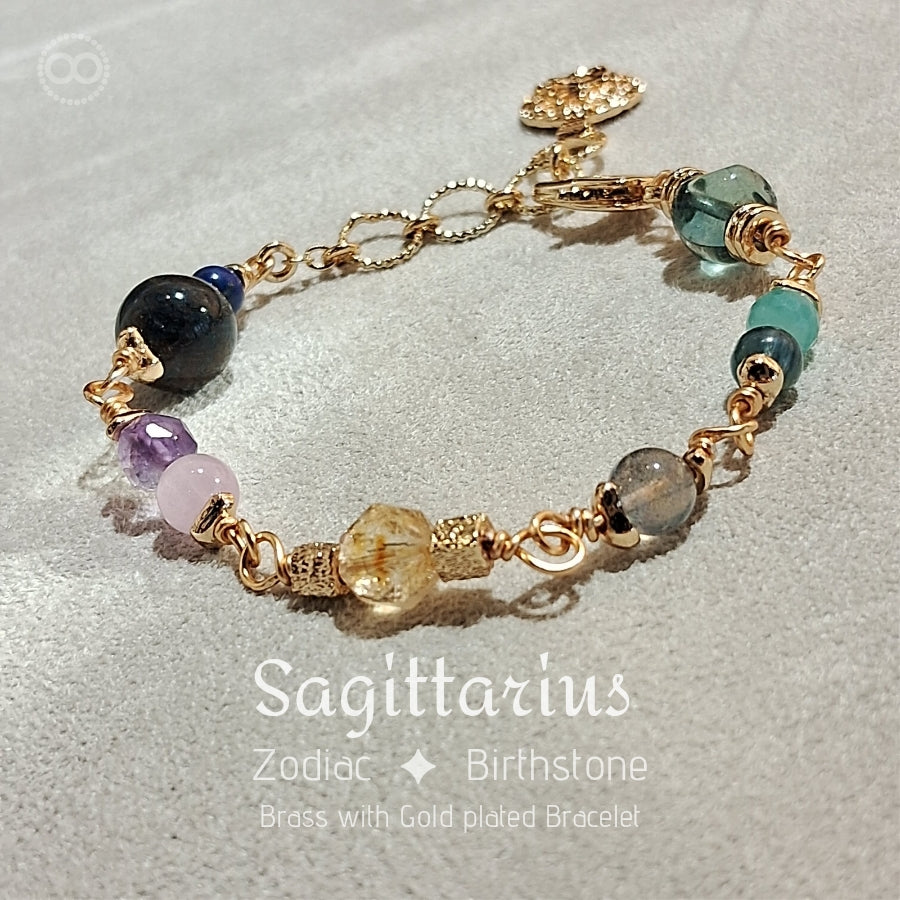 Zodiac ✦ Birthstone Bracelet星座 ✦ 誕生石手鍊 | Planet Studio Cosmic Jewelry 星際珠寶 | Align with Your Celestial Light｜與你的宇宙之光對齊