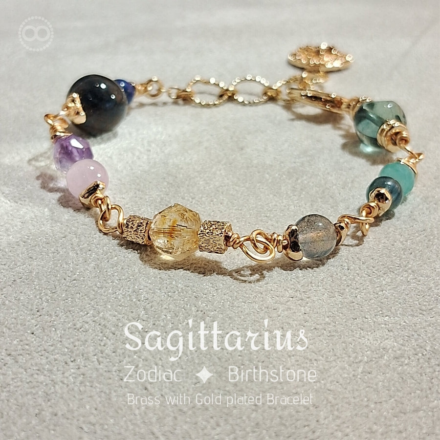 Zodiac ✦ Birthstone Bracelet星座 ✦ 誕生石手鍊 | Planet Studio Cosmic Jewelry 星際珠寶 | Align with Your Celestial Light｜與你的宇宙之光對齊