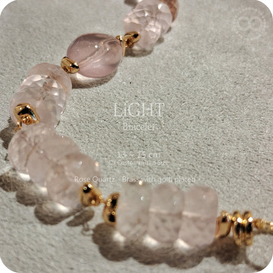LiGHT 光 ✹ 星球 Rose Quartz Bracelet  飛行手鏈  LB005