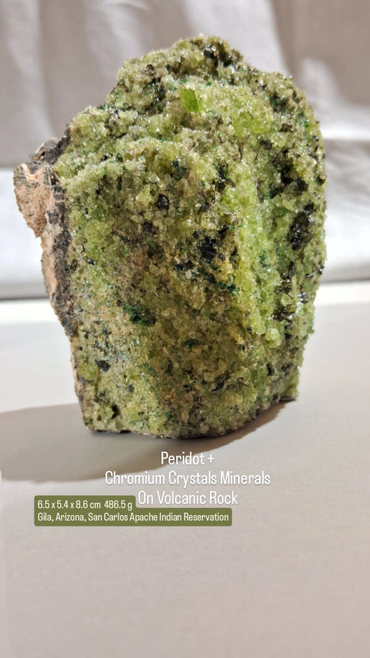 星紀圖 ✹ Peridot+Chromium+Volcanic 橄欖石+鉻晶體礦+火山岩[ Pe12 ]