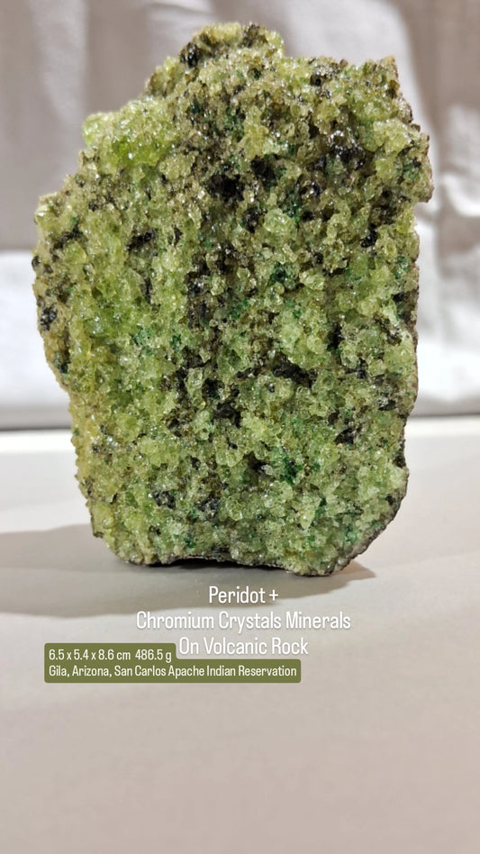 星紀圖 ✹ Peridot+Chromium+Volcanic 橄欖石+鉻晶體礦+火山岩[ Pe12 ]