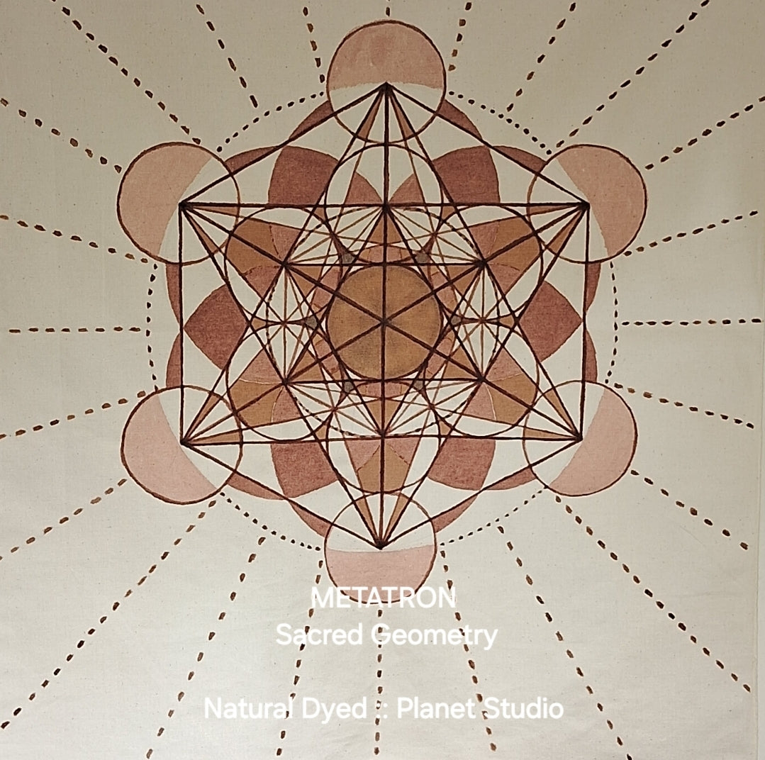 星球 ✹ 梅塔特隆 METATRON Tapestry 曼陀羅草木染 ∞ 純棉掛布 Mandala Natural Dyed Cotton  ● 50 x 58 cm