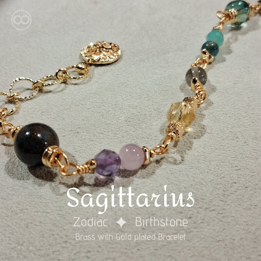 Zodiac ✦ Birthstone Bracelet星座 ✦ 誕生石手鍊 | Planet Studio Cosmic Jewelry 星際珠寶 | Align with Your Celestial Light|與你的宇宙之光對齊