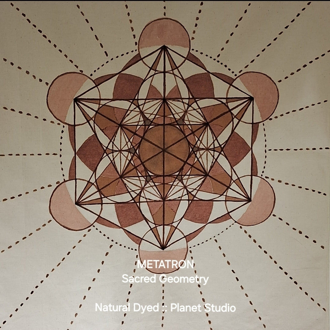 星球 ✹ 梅塔特隆 METATRON Tapestry 曼陀羅草木染 ∞ 純棉掛布 Mandala Natural Dyed Cotton  ● 50 x 58 cm