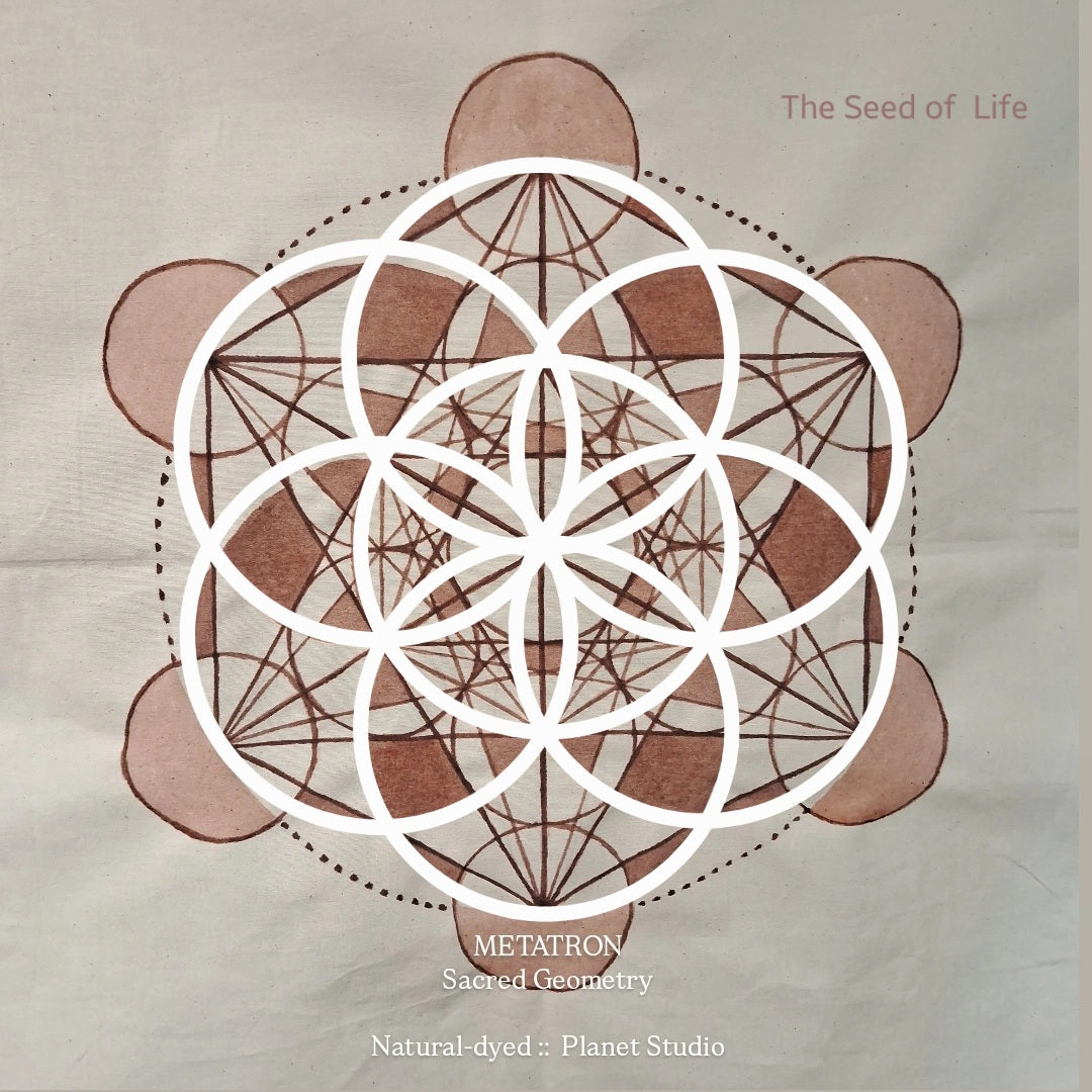 星球 ✹ 梅塔特隆 METATRON Tapestry 曼陀羅草木染 ∞ 純棉掛布 Mandala Natural Dyed Cotton  ● 50 x 58 cm