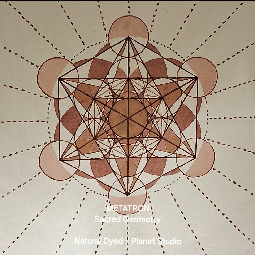 星球 ✹ 梅塔特隆 METATRON Tapestry 曼陀羅草木染 ∞ 純棉掛布 Mandala Natural Dyed Cotton  ● 50 x 58 cm