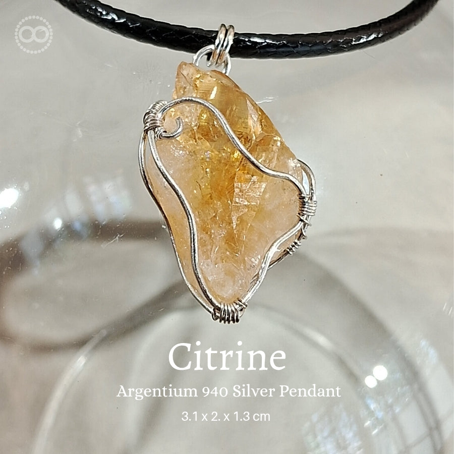 Citrine Pendant 黃水晶 ♾ 星球天然石礦墜系列 ｜ Planet Studio