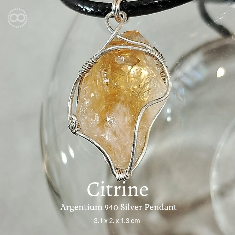 Citrine Pendant 黃水晶 ♾ 星球天然石礦墜系列 ｜ Planet Studio