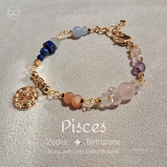 Zodiac ✦ Birthstone Bracelet星座 ✦ 誕生石手鍊 | Planet Studio Cosmic Jewelry 星際珠寶 | Align with Your Celestial Light｜與你的宇宙之光對齊