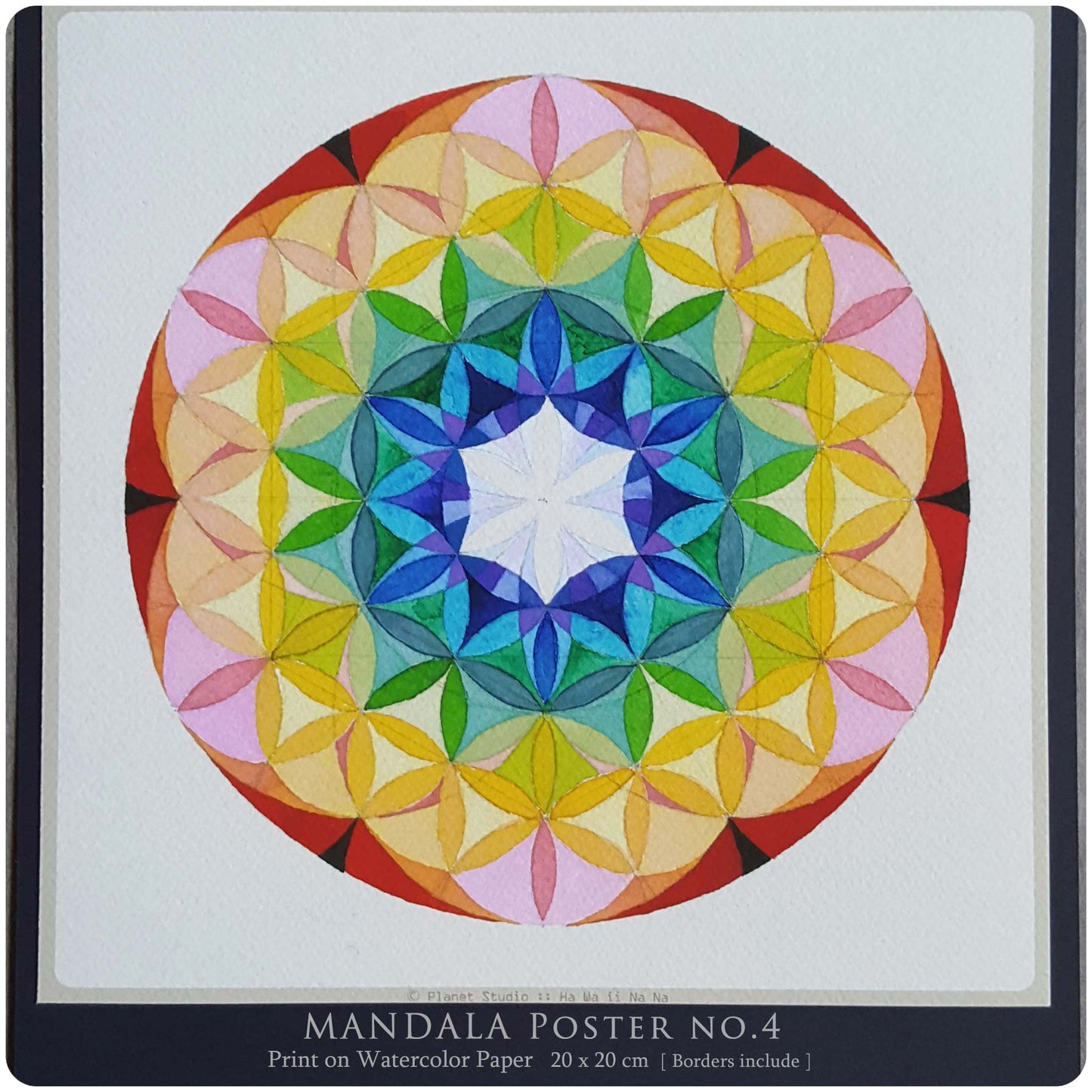 曼陀羅海報 MANDALA Poster nO.4 [ 全棉水彩紙輸出 ]