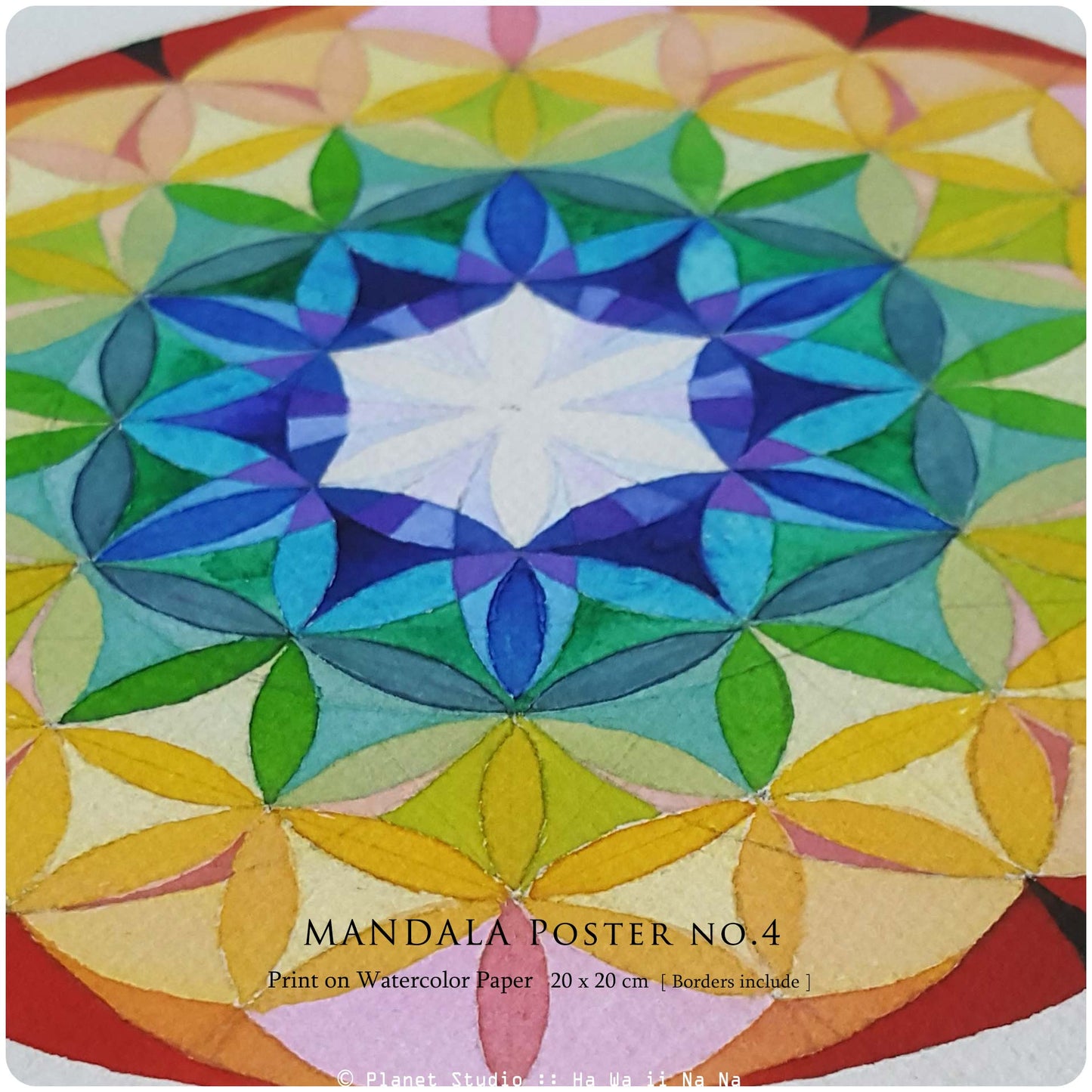 曼陀羅海報 MANDALA Poster nO.4 [ 全棉水彩紙輸出 ]