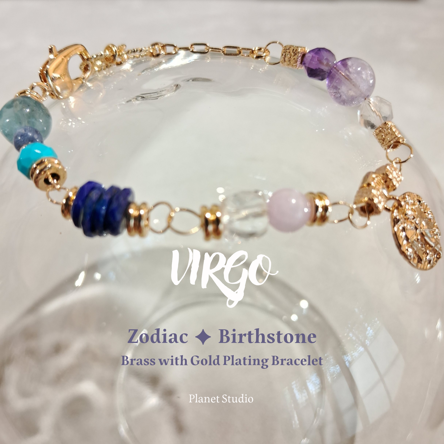 Zodiac ✦ Birthstone Bracelet星座 ✦ 誕生石手鍊 | Planet Studio Cosmic Jewelry 星際珠寶 | Align with Your Celestial Light｜與你的宇宙之光對齊