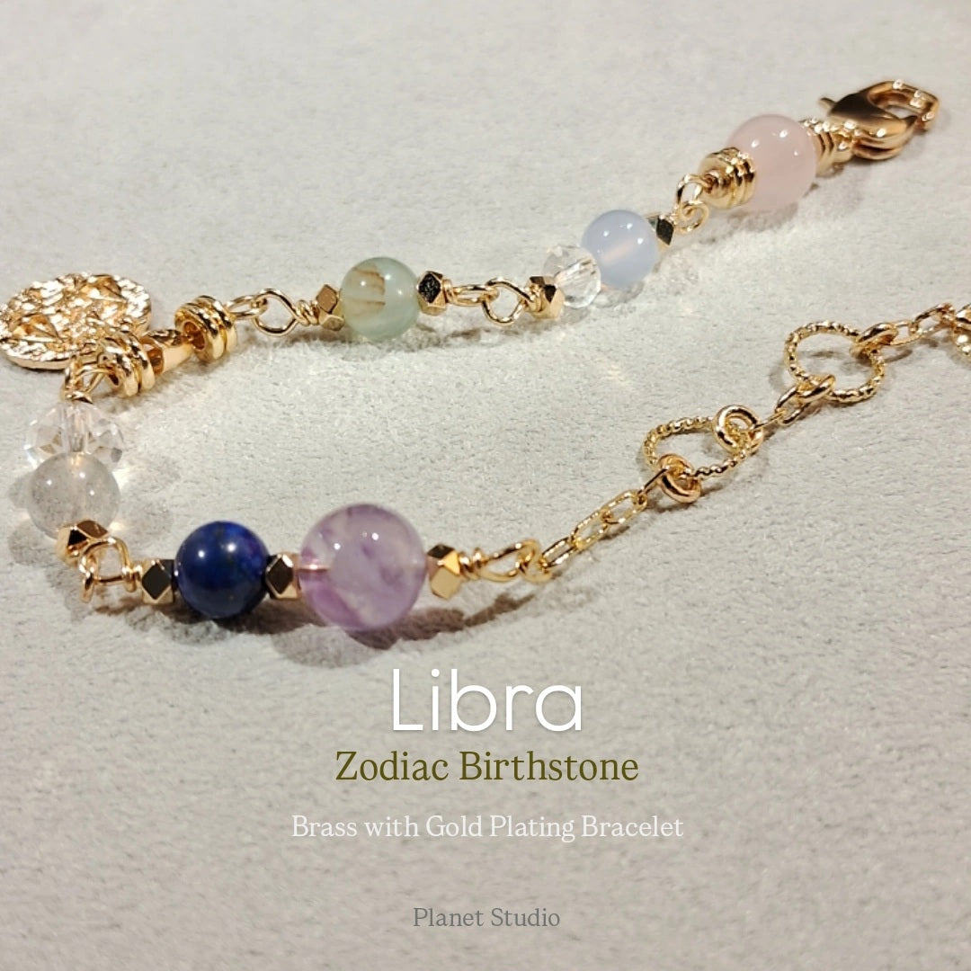 Zodiac ✦ Birthstone Bracelet星座 ✦ 誕生石手鍊 | Planet Studio Cosmic Jewelry 星際珠寶 | Align with Your Celestial Light｜與你的宇宙之光對齊