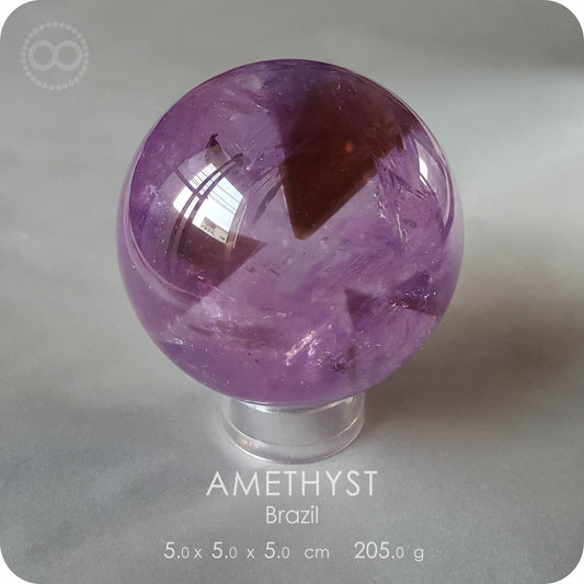星紀圖 ♦ 紫水晶 :: 圓球體 Brazil [ A16 ]
