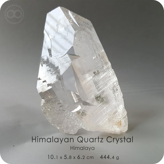 星紀圖 ♦ 白水晶柱 :: 喜馬拉雅晶體 :: 底部礦缺 :: 癒合 :: 彩虹 Himalayan  [ C17 ]