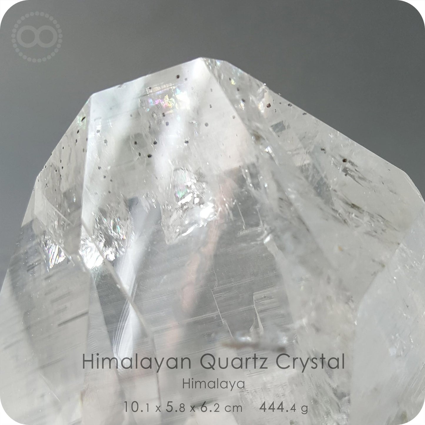 星紀圖 ♦ 白水晶柱 :: 喜馬拉雅晶體 :: 底部礦缺 :: 癒合 :: 彩虹 Himalayan  [ C17 ]