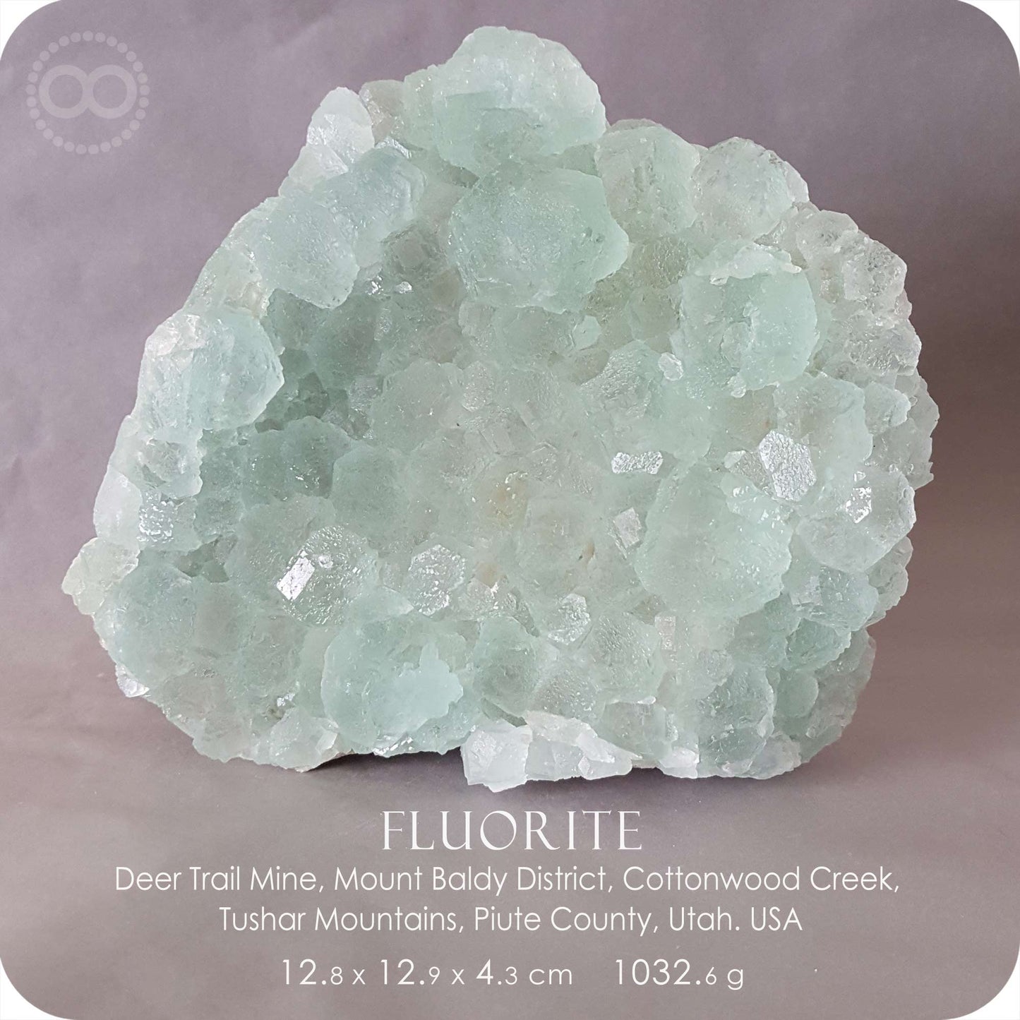 星紀圖 ♦ 螢石 :: 薄荷綠 螢石晶簇 :: 微礦損 Fluorite [ Fluo26 ]