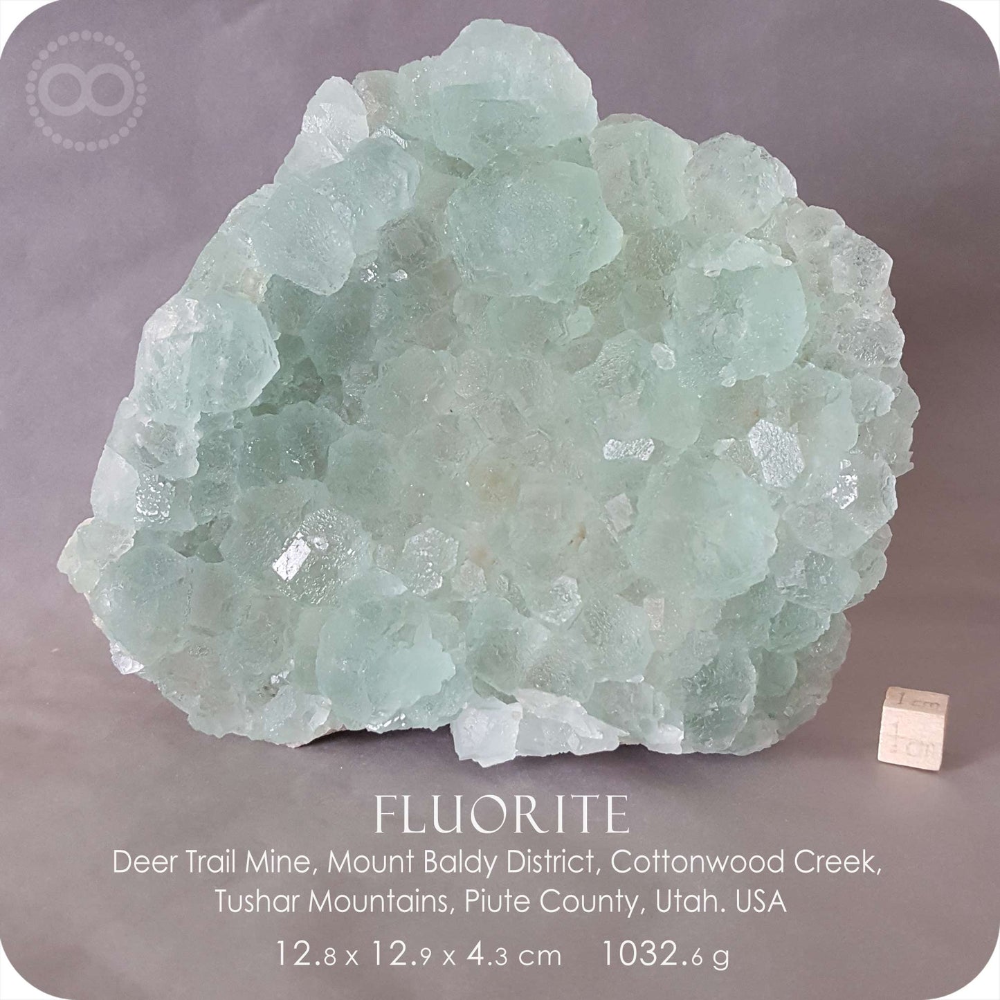 星紀圖 ♦ 螢石 :: 薄荷綠 螢石晶簇 :: 微礦損 Fluorite [ Fluo26 ]