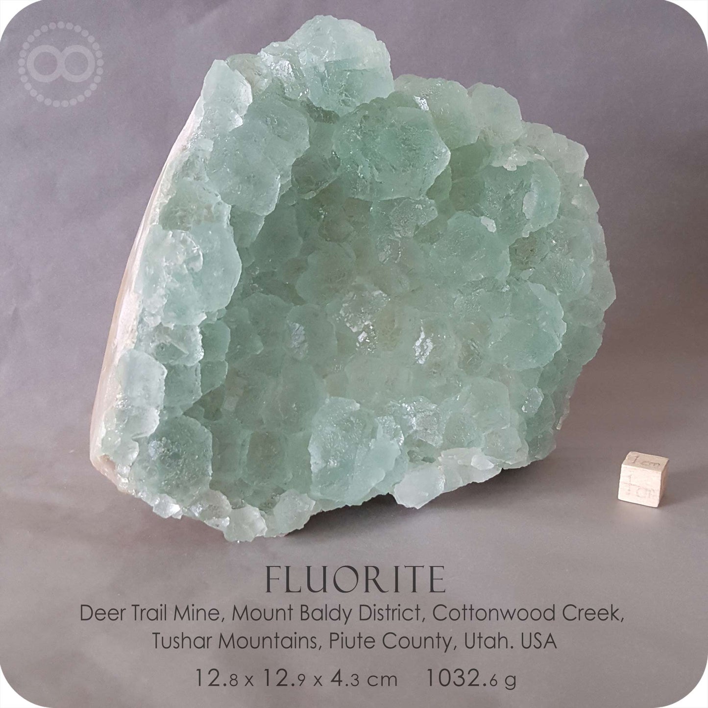 星紀圖 ♦ 螢石 :: 薄荷綠 螢石晶簇 :: 微礦損 Fluorite [ Fluo26 ]