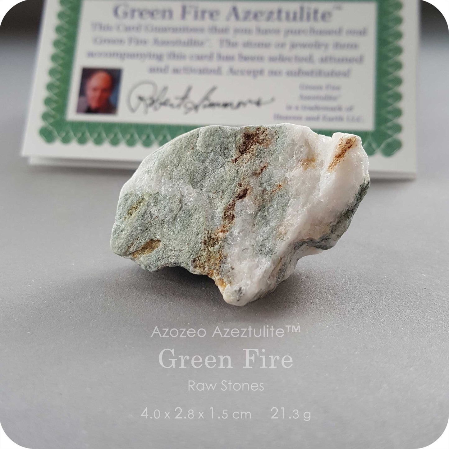 星紀圖 ✦ GREEN FIRE Azeztulite™阿賽斯特萊石 AZOZEO