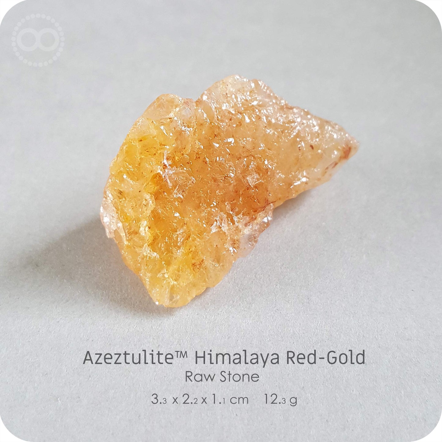 Azeztulite™ Himalaya Red-Gold 阿賽斯特萊石 Silver Necklace - H204