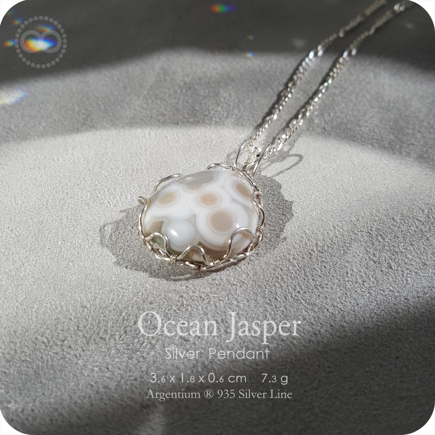 Ocean Jasper ✦ 海洋碧玉 Silver Necklace - H222