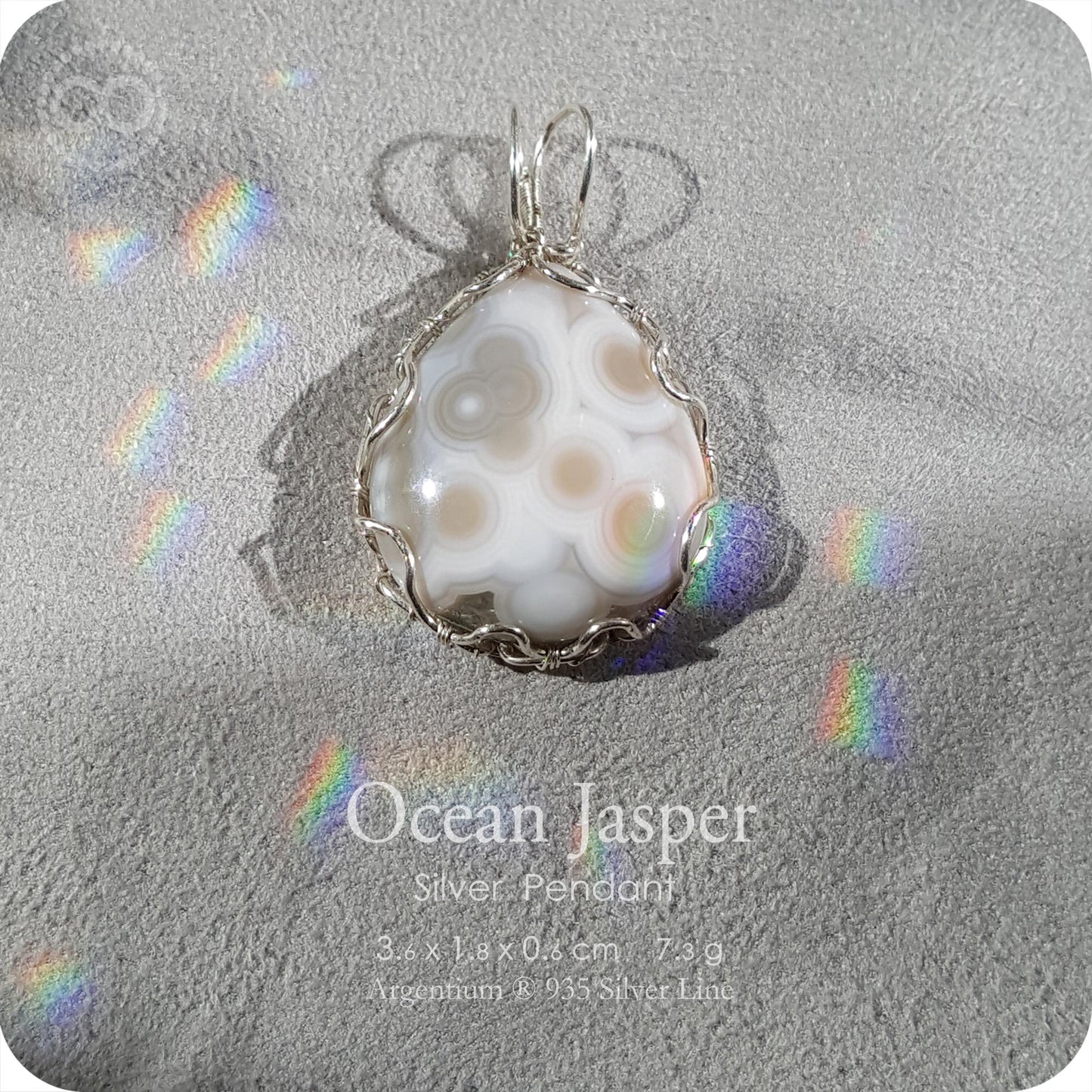 Ocean Jasper ✦ 海洋碧玉 Silver Necklace - H222