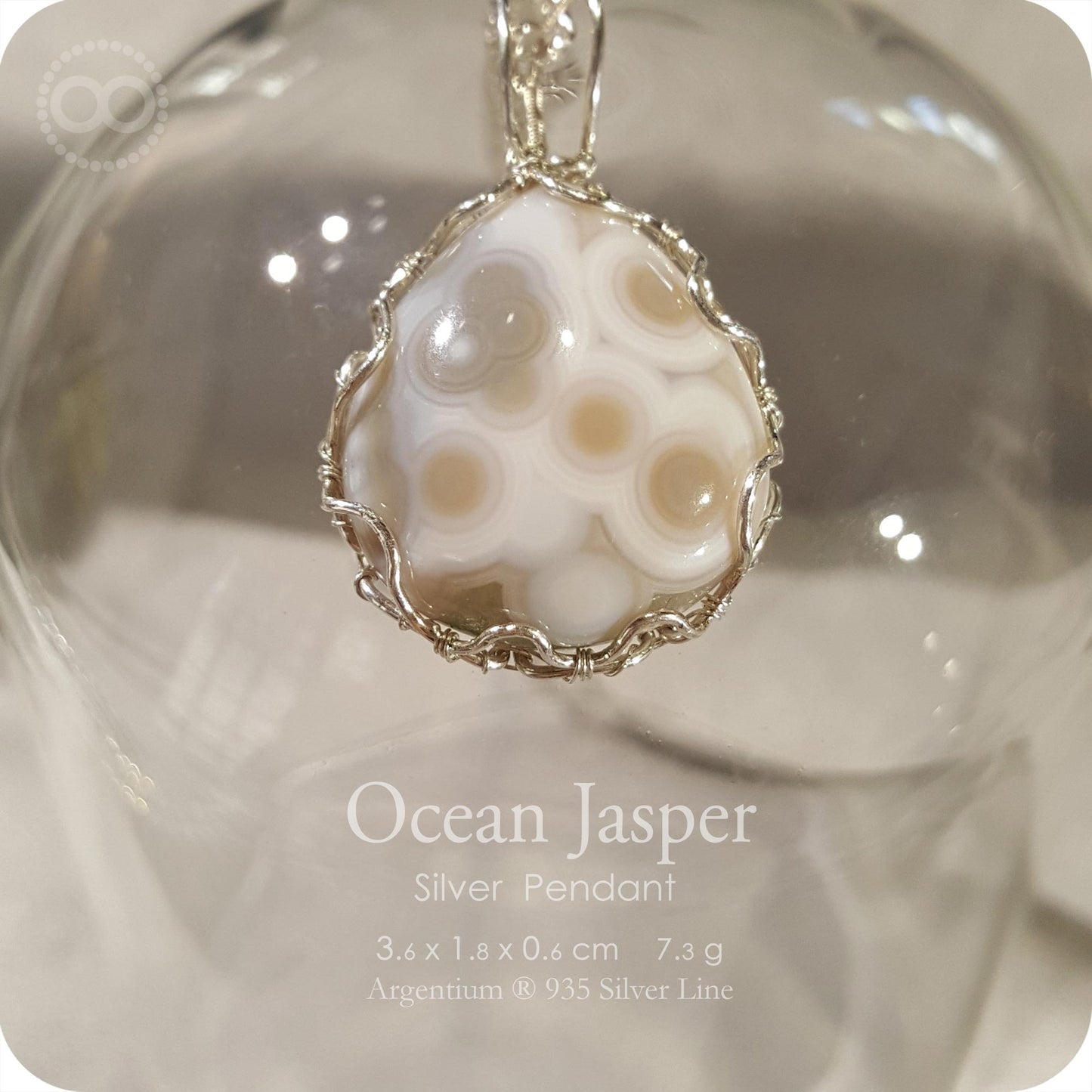 Ocean Jasper ✦ 海洋碧玉 Silver Necklace - H222