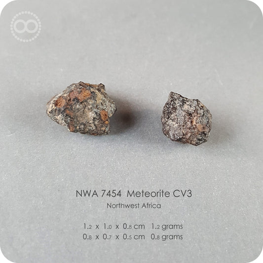 星紀圖 ♦ 完整碳質球粒 CV3 隕石 NWA 7454 Meteorite [ M16 ]