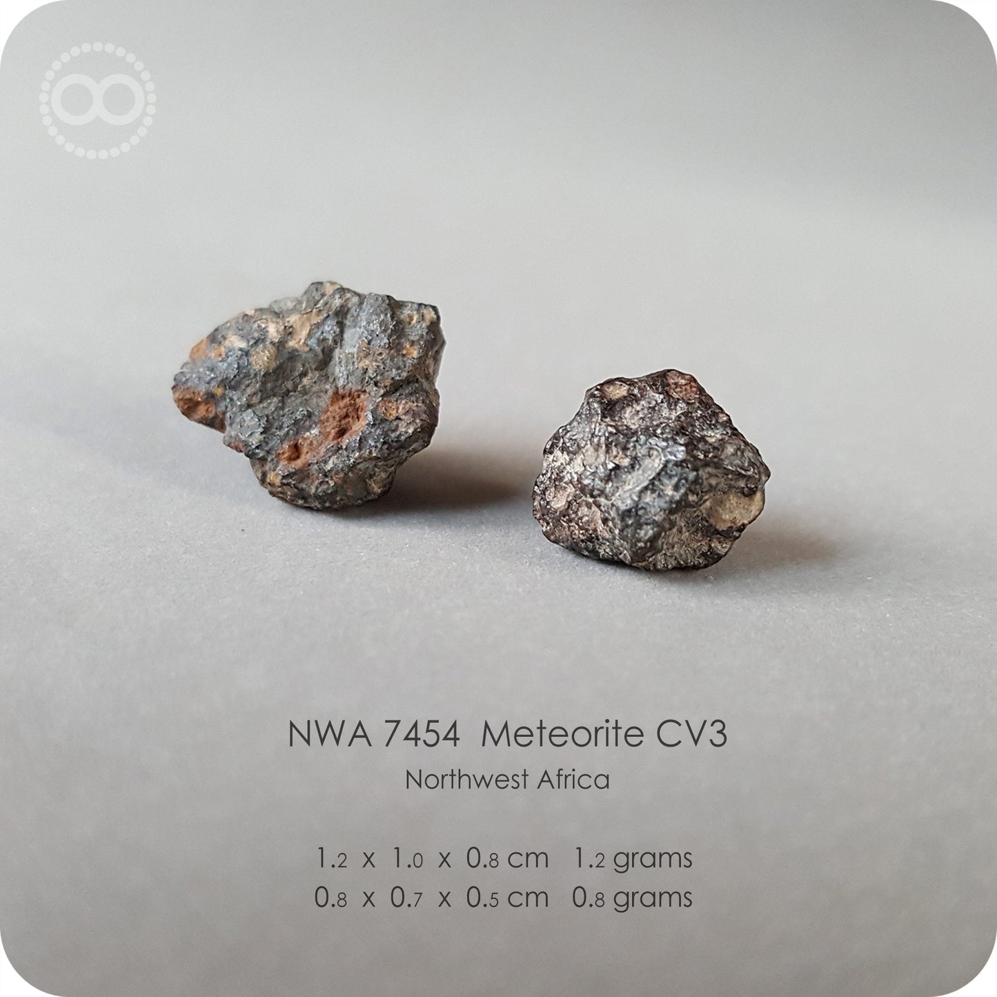 星紀圖 ♦ 完整碳質球粒 CV3 隕石 NWA 7454 Meteorite [ M16 ]