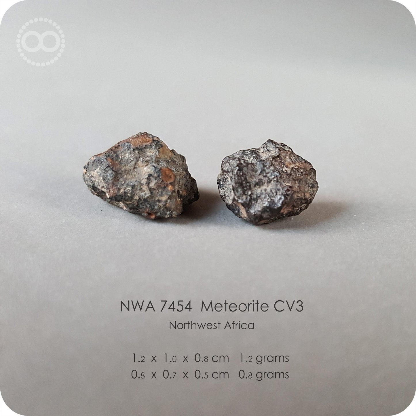 星紀圖 ♦ 完整碳質球粒 CV3 隕石 NWA 7454 Meteorite [ M16 ]