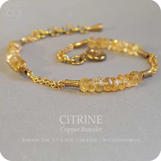 Planetenarmband★ CiTRINE Citrin★ HB005