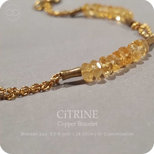 Planetenarmband★ CiTRINE Citrin★ HB005
