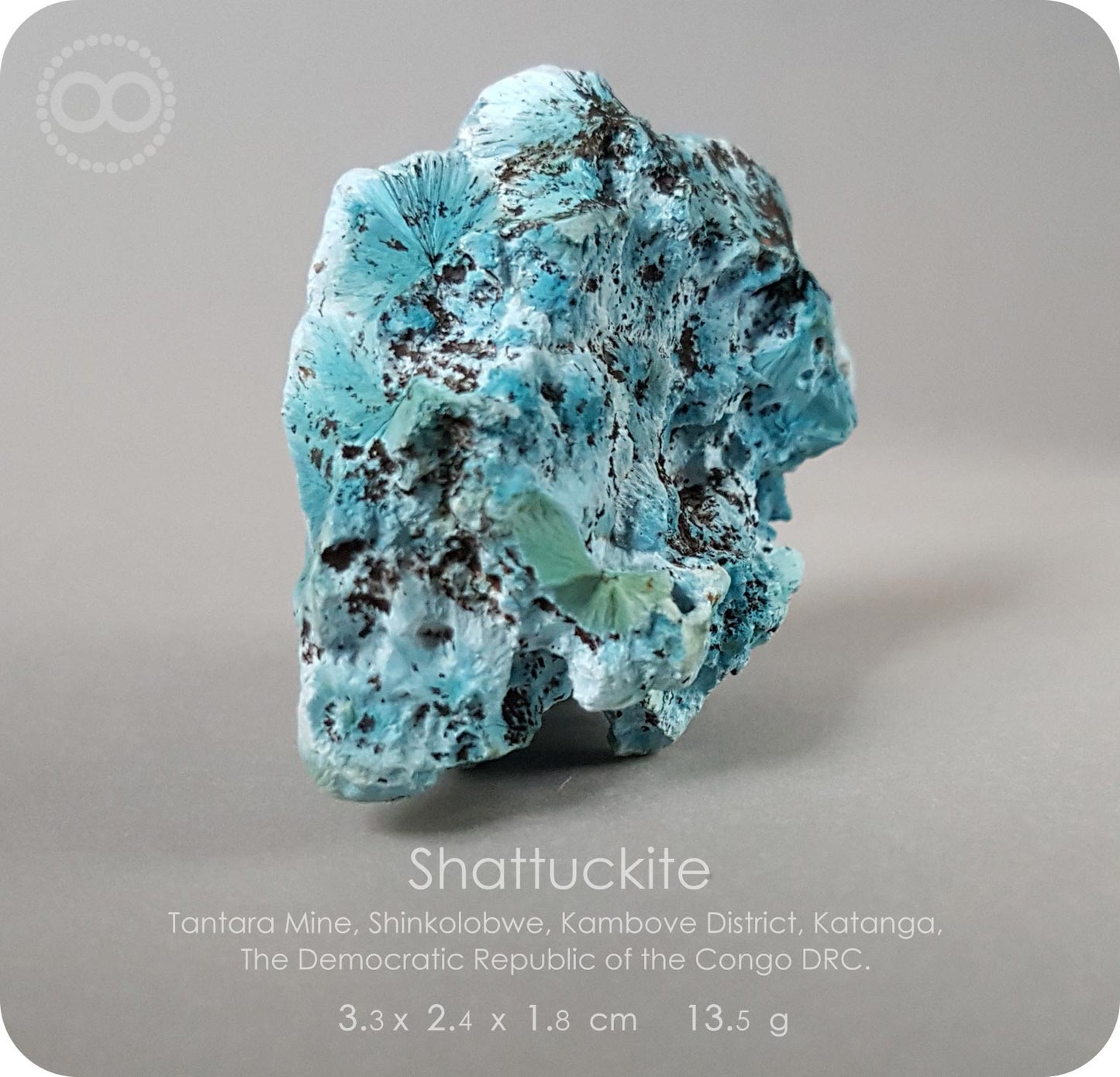 星紀圖 ♦ 藍矽銅礦 Congo DRC [ Shattuckite 01 ]