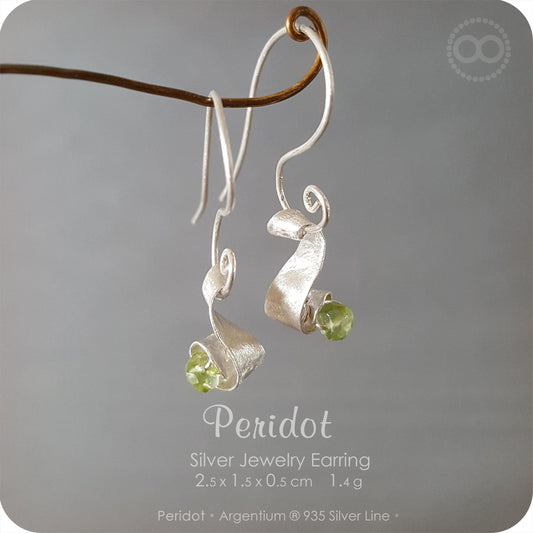 Peridot Silver Earrings 橄欖石 純銀耳飾 - H126