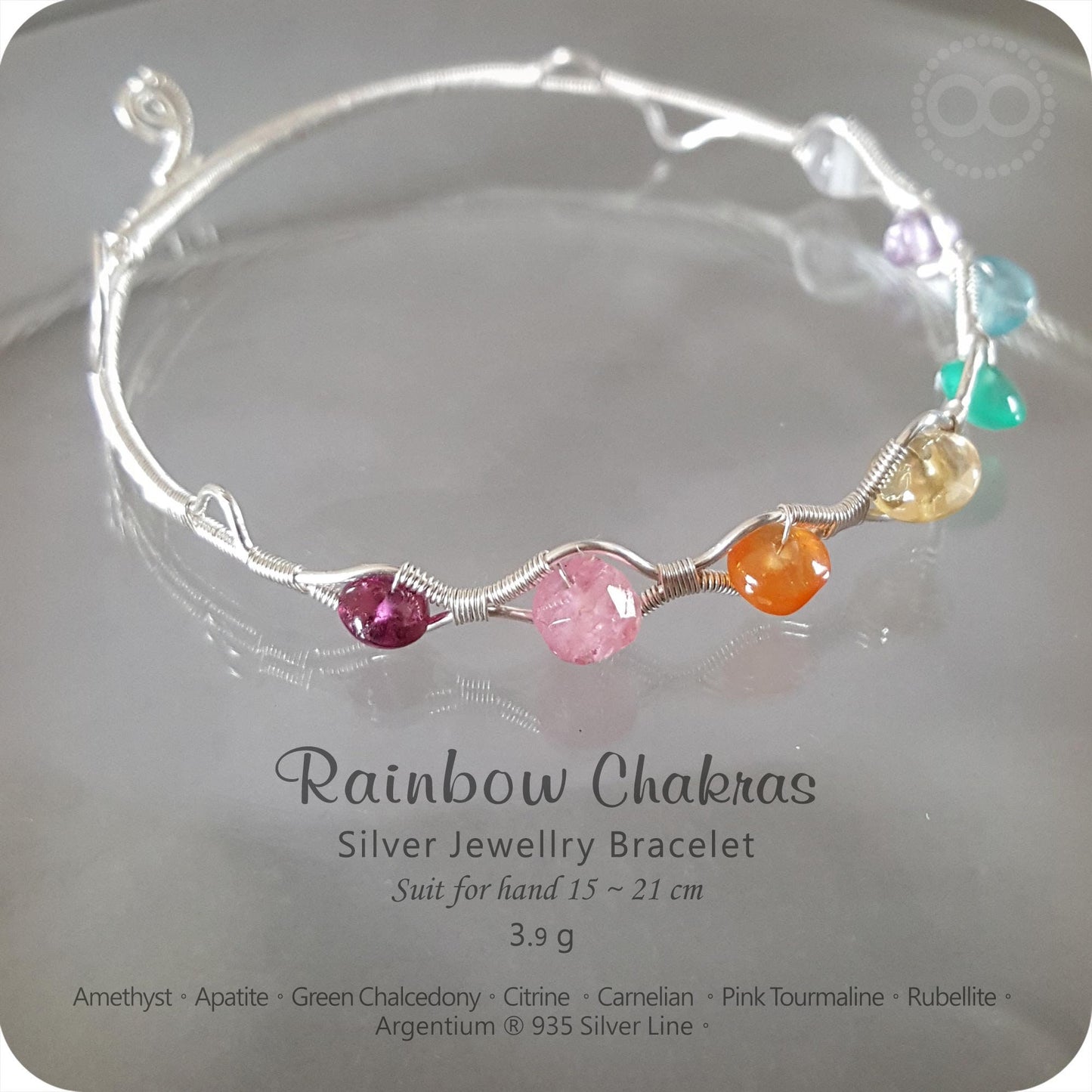 Rainbow Silver Jewelry Bracelet - H156