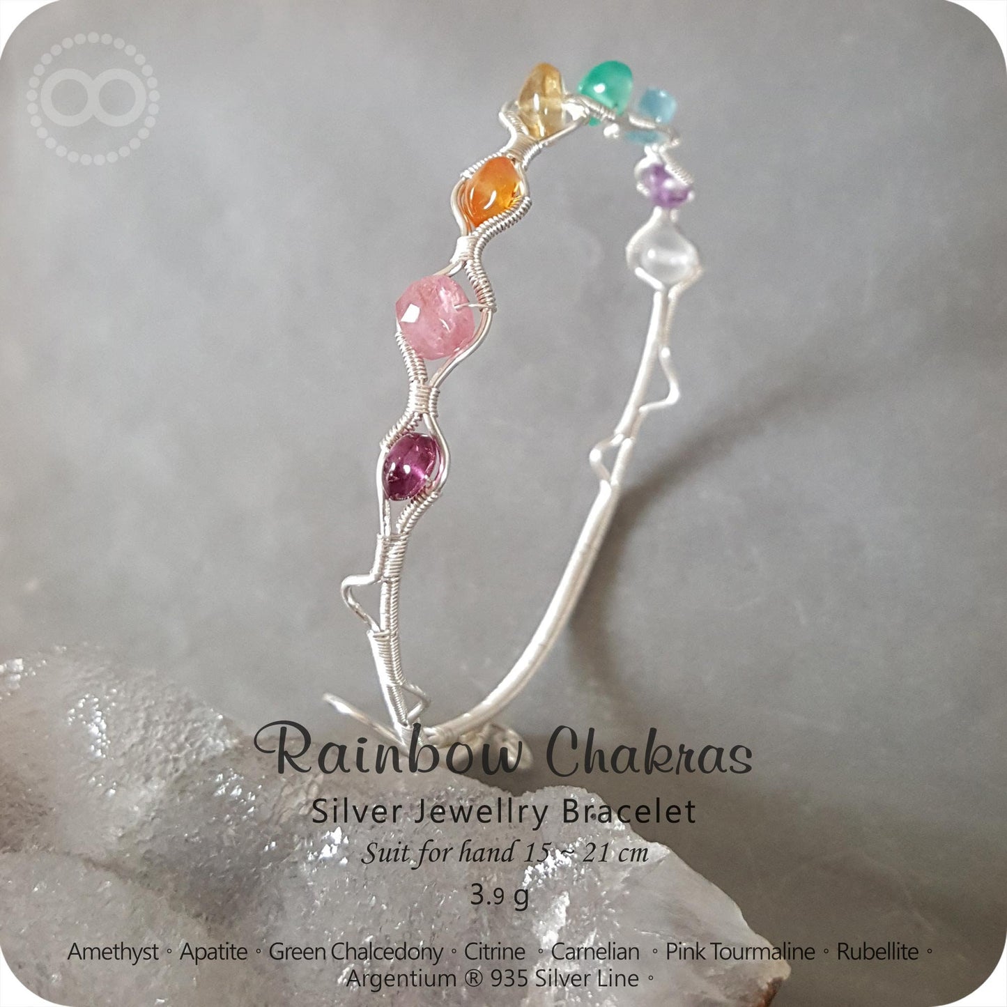 Rainbow Silver Jewelry Bracelet - H156