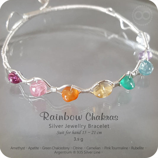 Rainbow Silver Jewelry Bracelet - H156