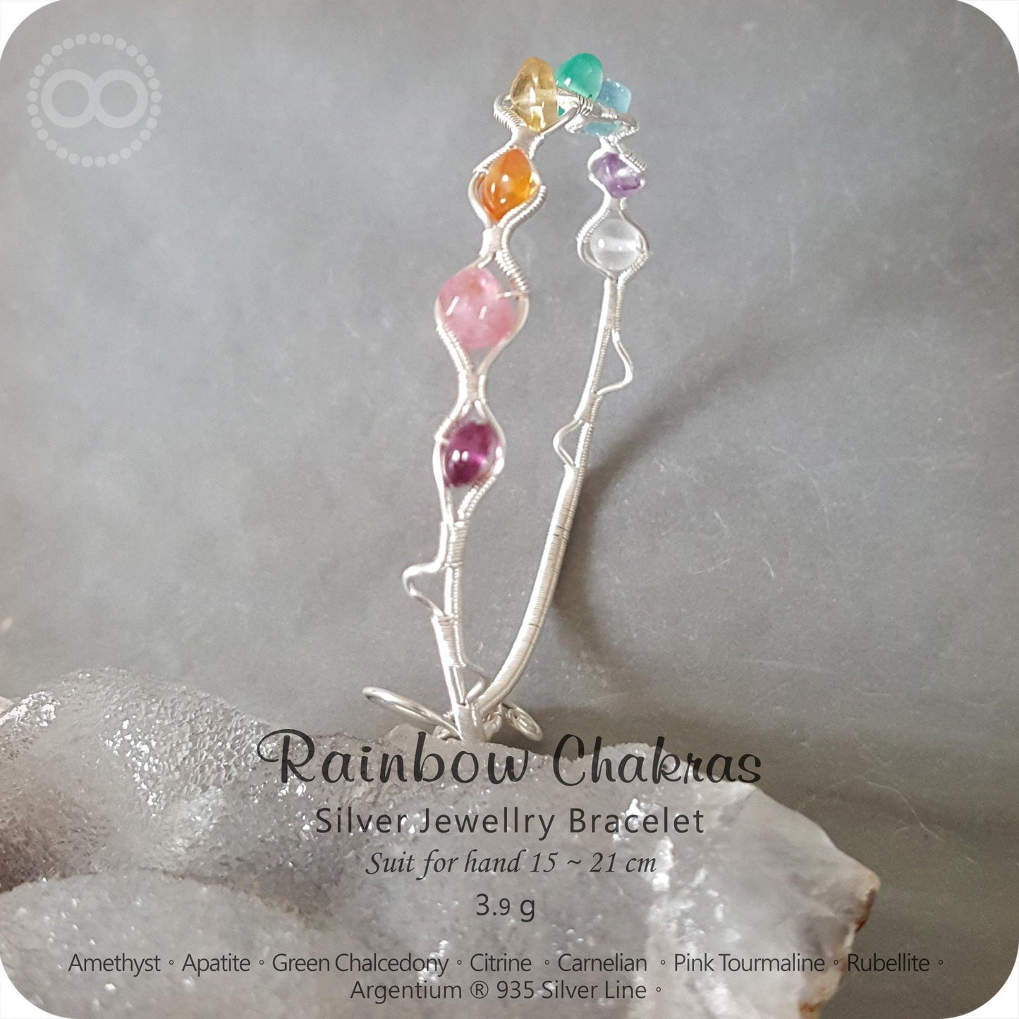 Rainbow Silver Jewelry Bracelet - H156