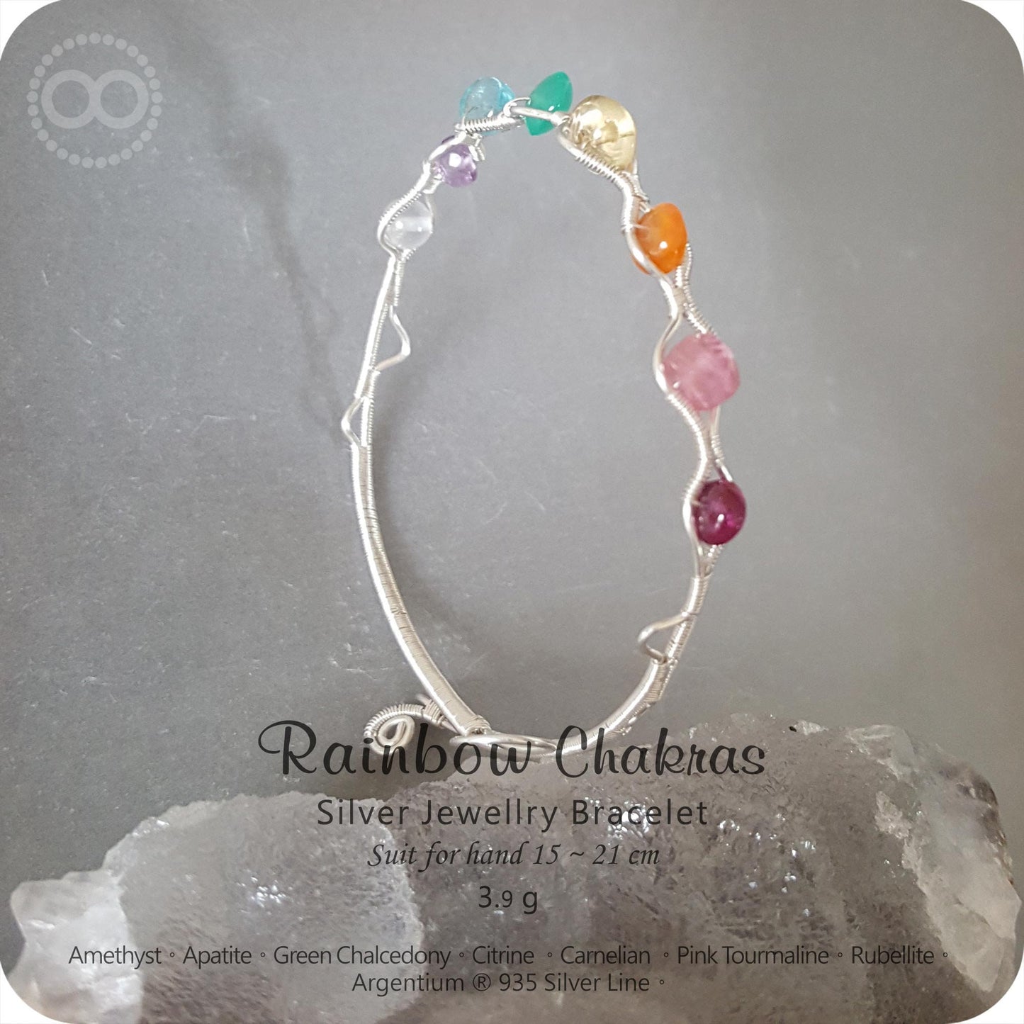 Rainbow Silver Jewelry Bracelet - H156