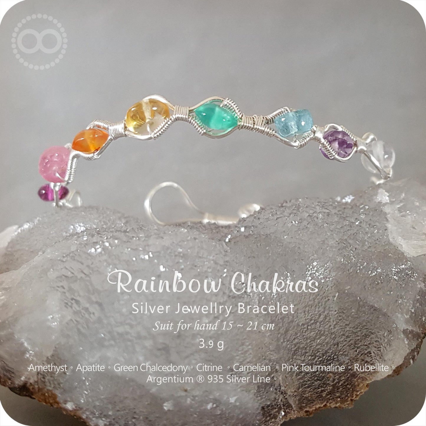 Rainbow Silver Jewelry Bracelet - H156