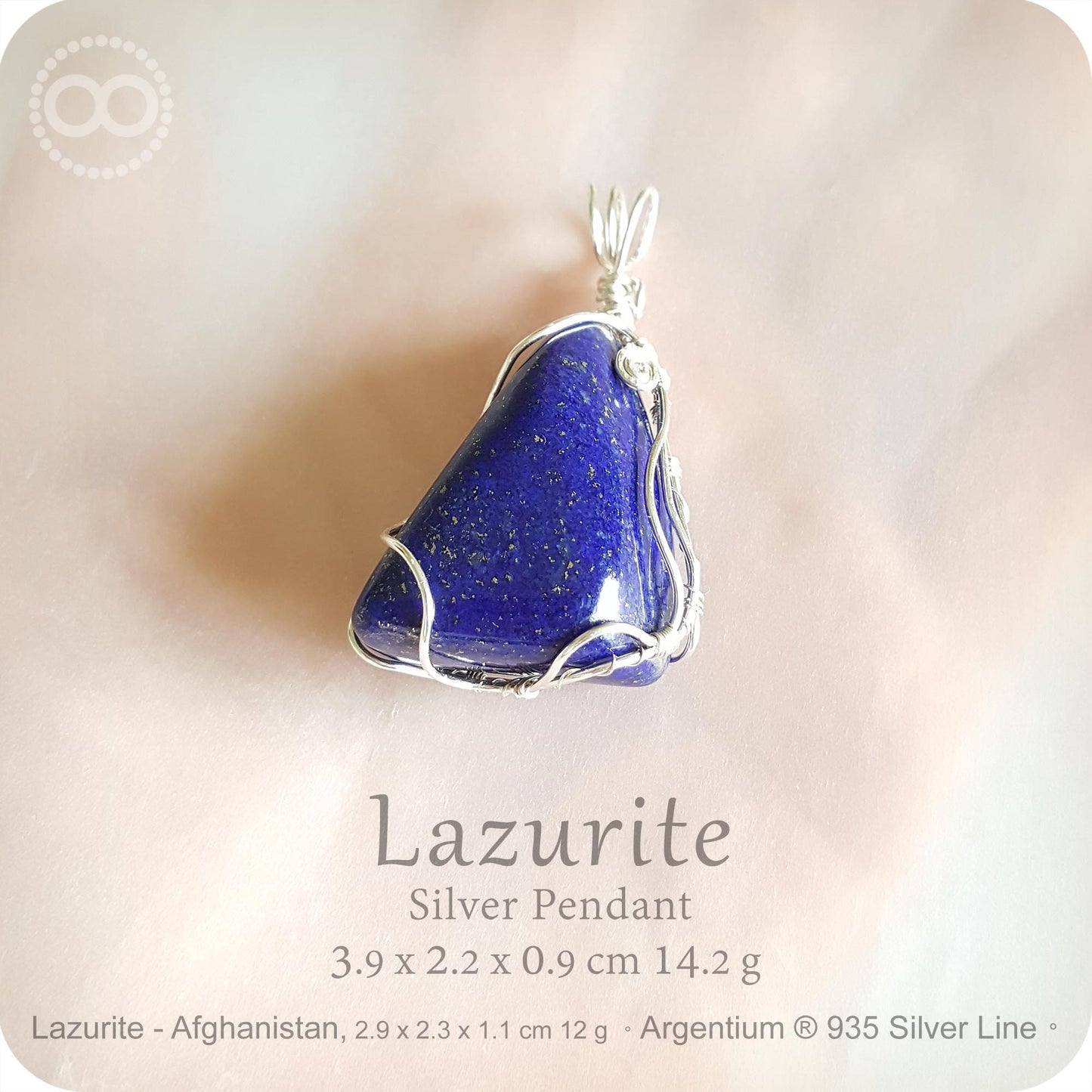 LAZURITE 青金石 Silver Jewelry Necklace - H194