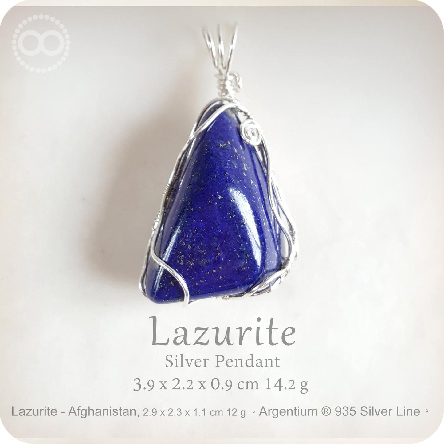 LAZURITE 青金石 Silver Jewelry Necklace - H194