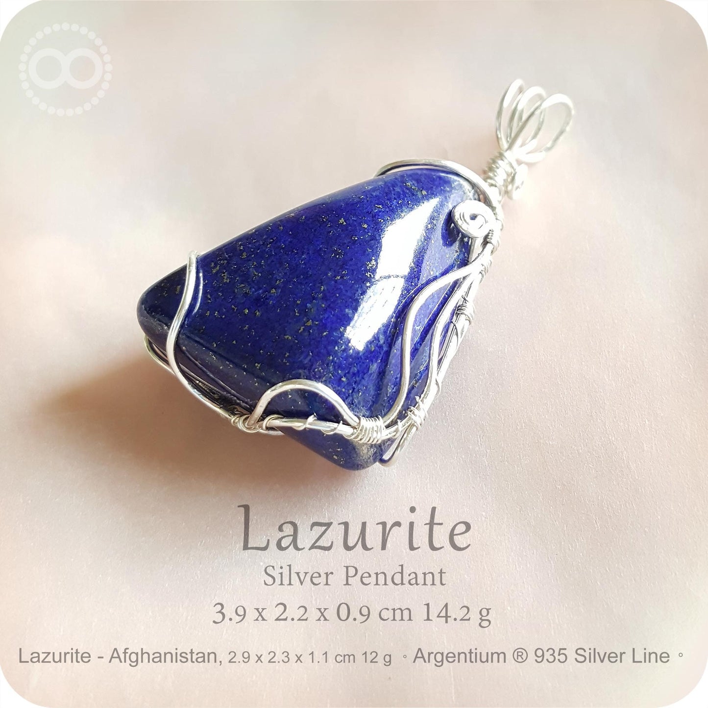 LAZURITE 青金石 Silver Jewelry Necklace - H194