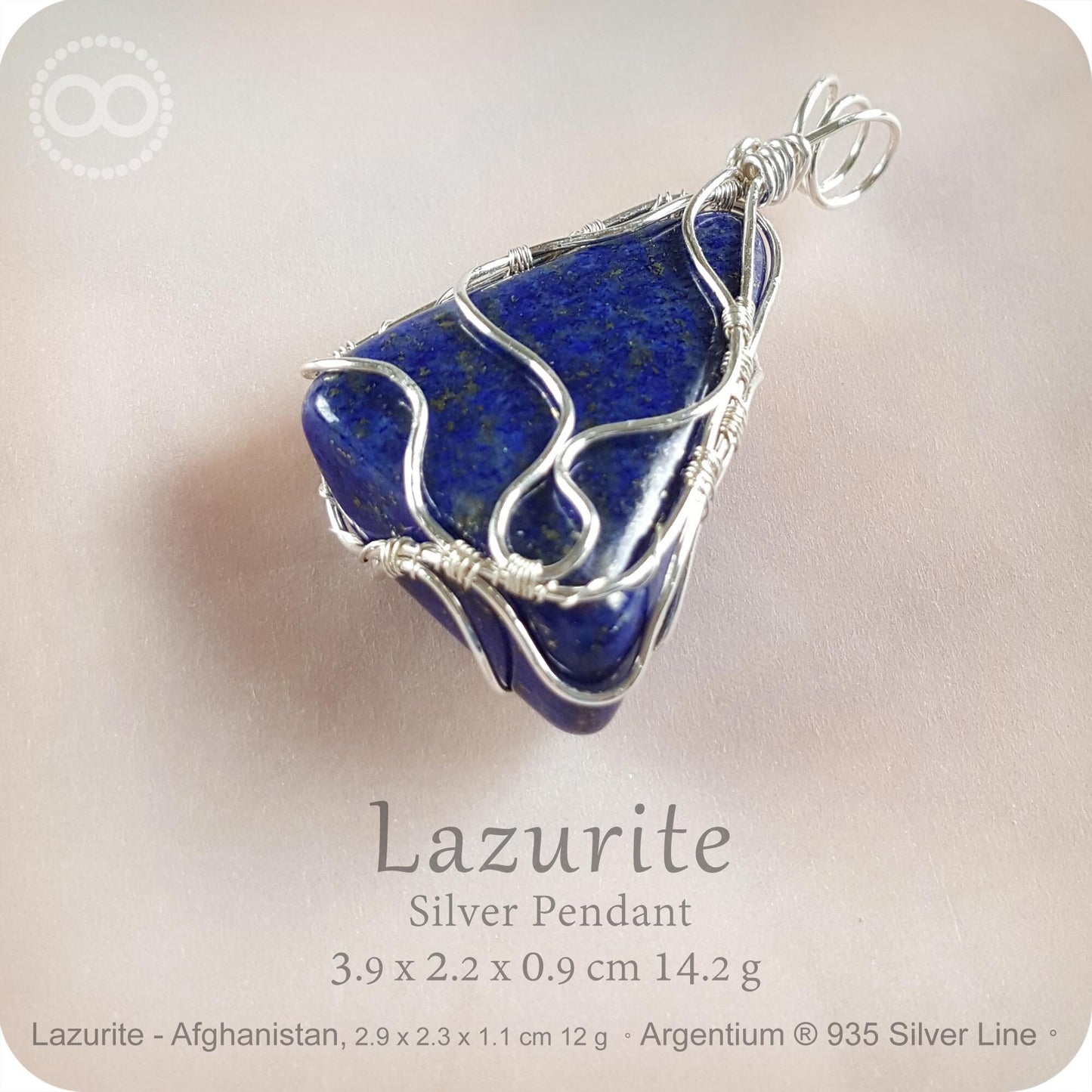 LAZURITE 青金石 Silver Jewelry Necklace - H194