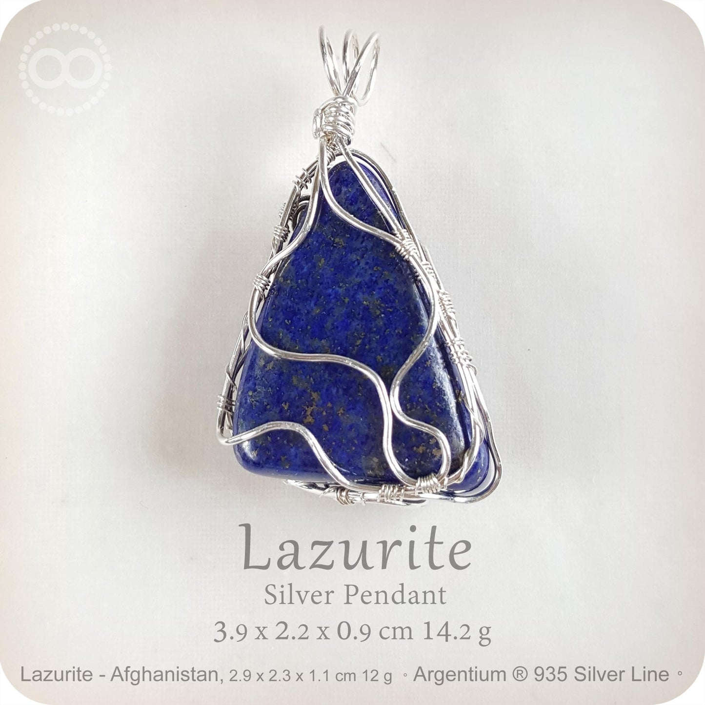 LAZURITE 青金石 Silver Jewelry Necklace - H194