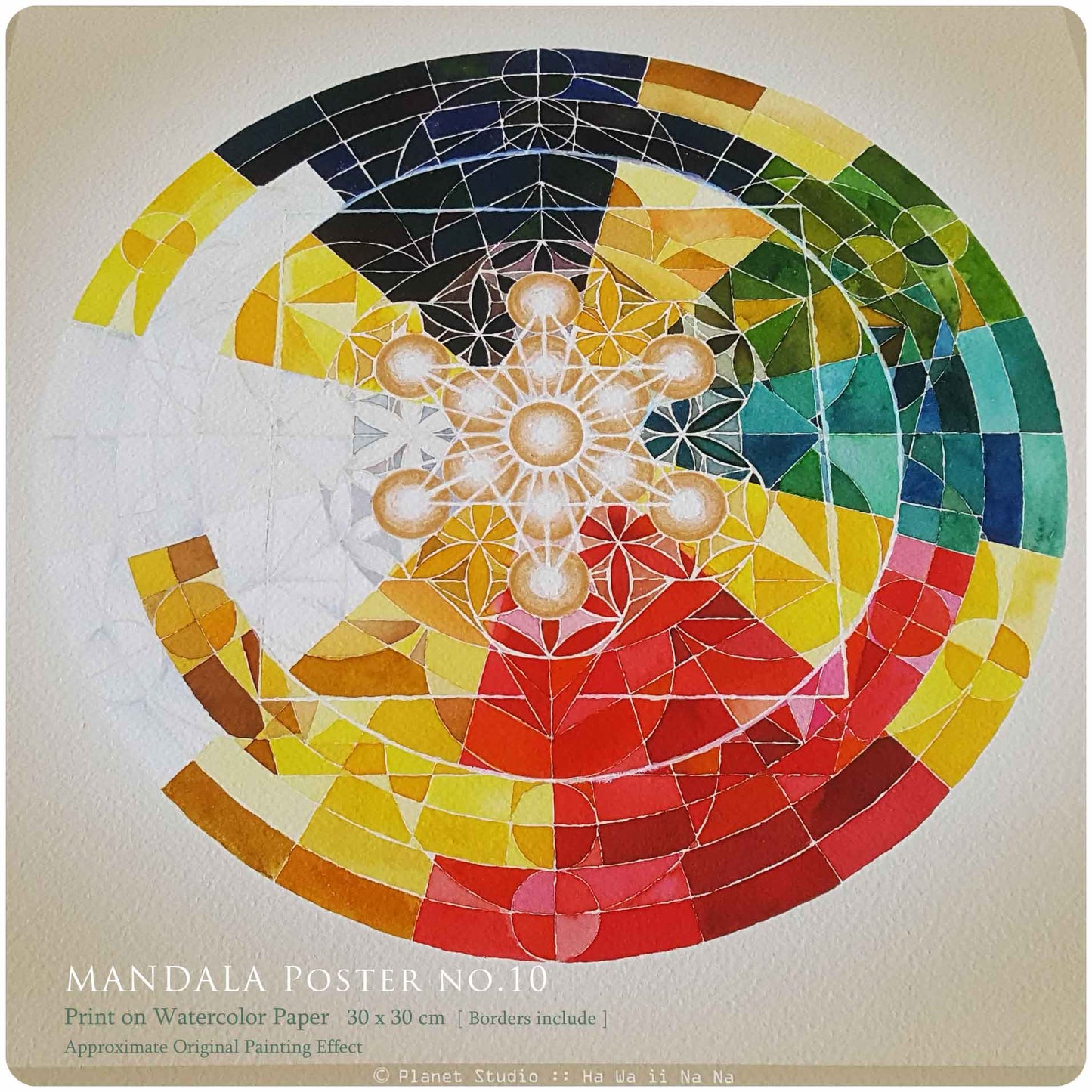 曼陀羅海報 MANDALA nO.10 [ 全棉水彩紙輸出 ]